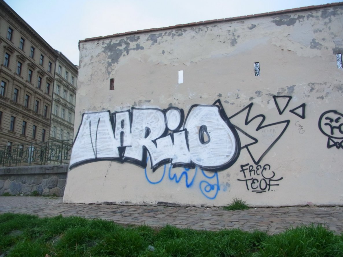 Graffiti Bombing - Photo by staubsauger - Mario, Prag