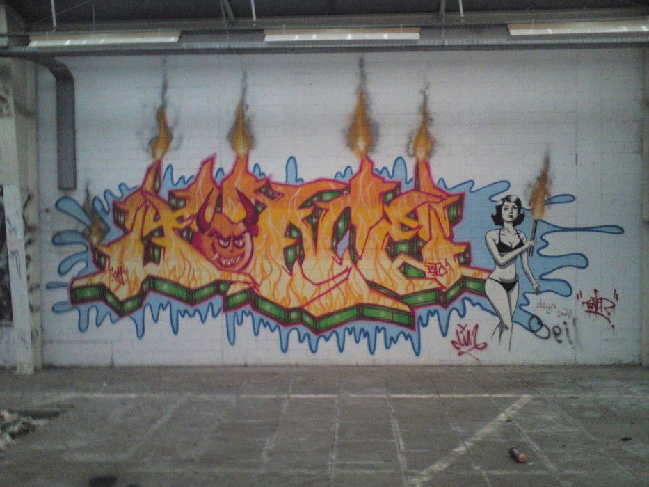 Graffiti Wall in bonn - Photo by stencilartist - fone, oh