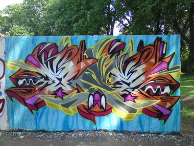 Graffiti Wall in bonn - Photo by stencilartist - ges, oh