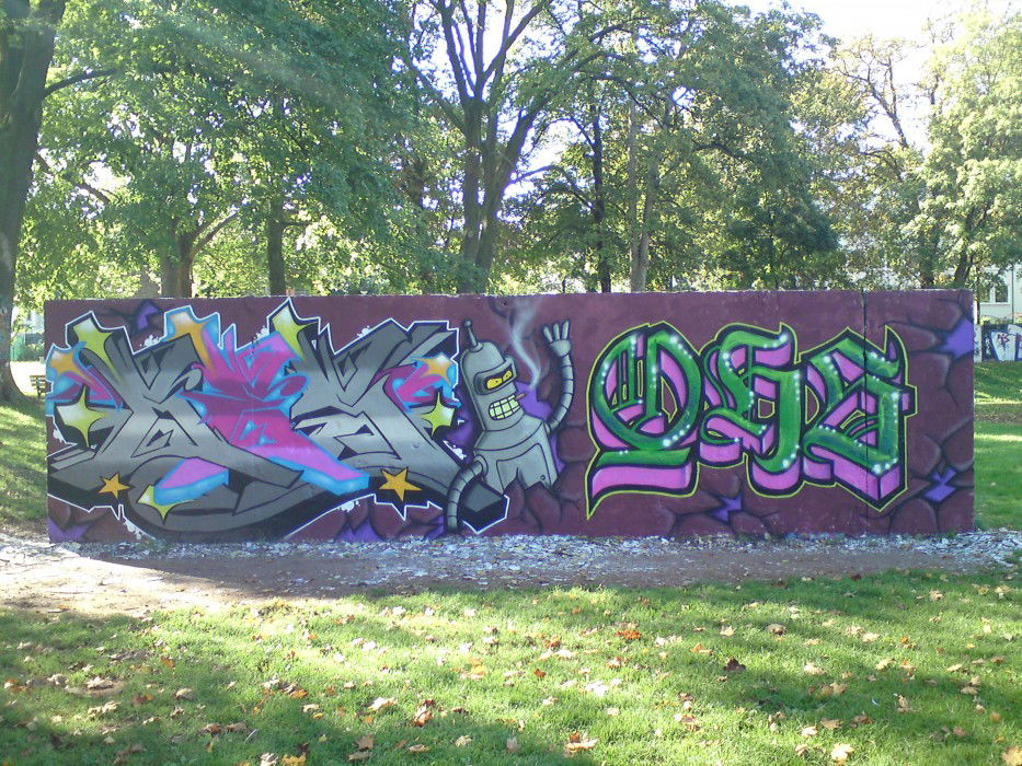 Graffiti Wall in bonn - Photo by stencilartist - ges, ohs