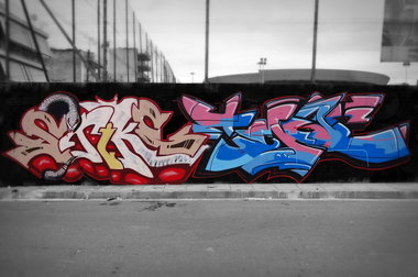 Graffiti Wall in Nikaia - Photo by stike - stike, tmac (2013)