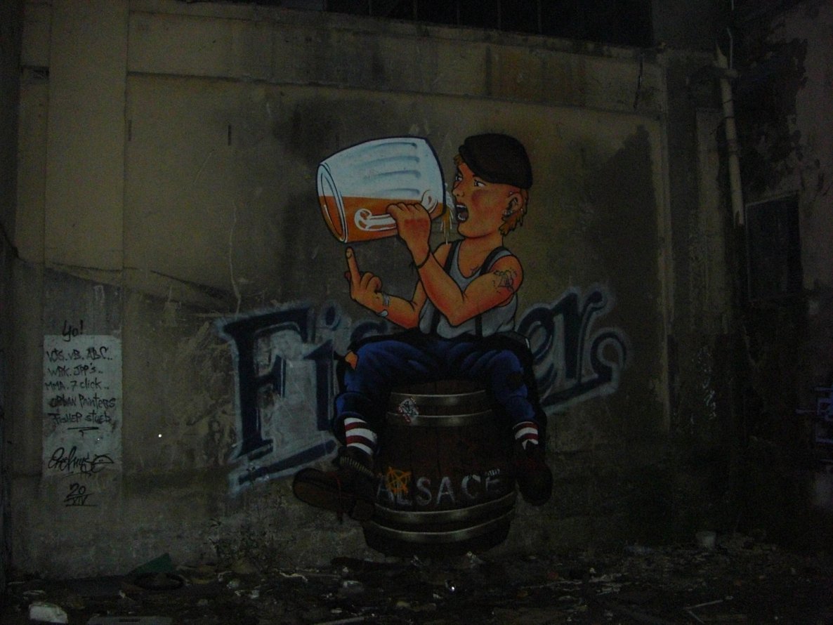 Graffiti Street Art - Photo by strasbourgraffiti - punk, fisher, logo (2014)