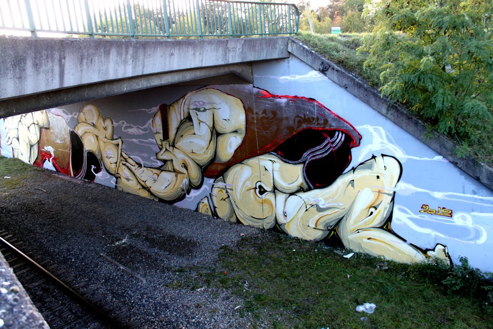 Graffiti Wall - Photo by strasbourgraffiti - Rensone, wall, graffiti (2012)
