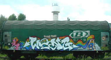 Graffiti Train - Photo by strasbourgraffiti - Double, Poney, weng