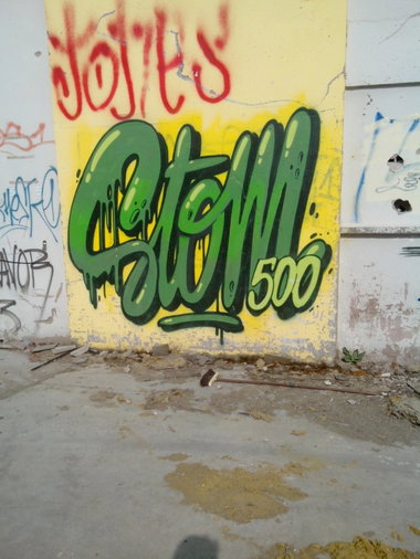 Graffiti Wall in Schiltigheim - Photo by strasbourgraffiti - Stom, 500, Graffiti (2013)