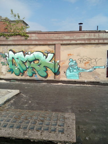 Graffiti Wall in Schiltigheim - Photo by strasbourgraffiti - QMRK, strasbourg, graffiti (2014)
