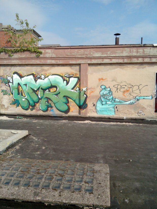 Graffiti Wall in Schiltigheim - Photo by strasbourgraffiti - QMRK, strasbourg, graffiti (2014)