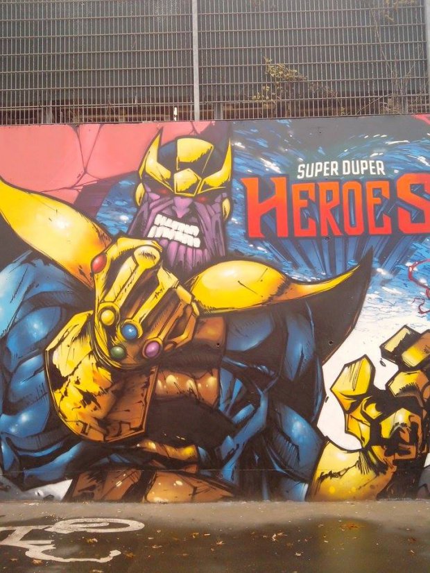 Graffiti Wall - Photo by strasbourgraffiti - super, heroes, strasbourg (2013)