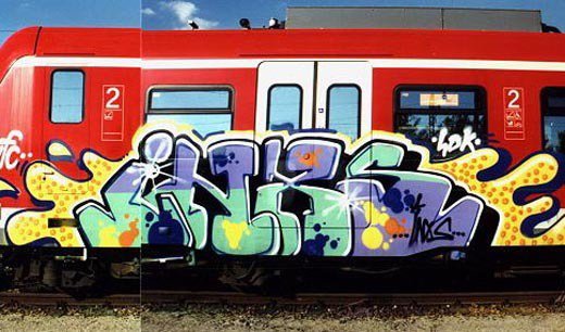 Graffiti Train - Photo by strasbourgraffiti - inxs, oldschool, sdn
