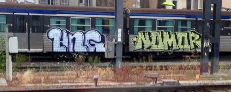 Graffiti Train - Photo by strasbourgraffiti - HNG, NOMOR, strasbourg