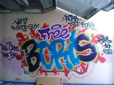 Graffiti Wall in Schiltigheim - Photo by strasbourgraffiti - FREE, BORIS, strasbourg (2014)