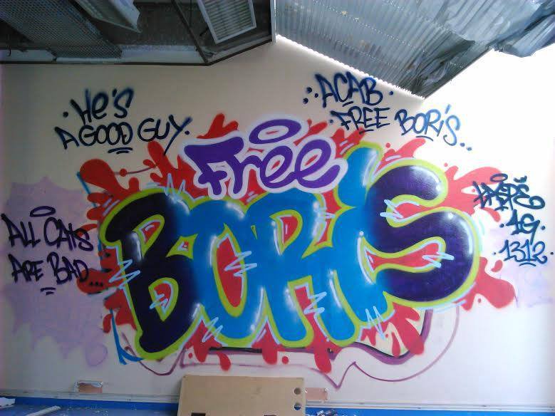 Graffiti Wall in Schiltigheim - Photo by strasbourgraffiti - FREE, BORIS, strasbourg (2014)