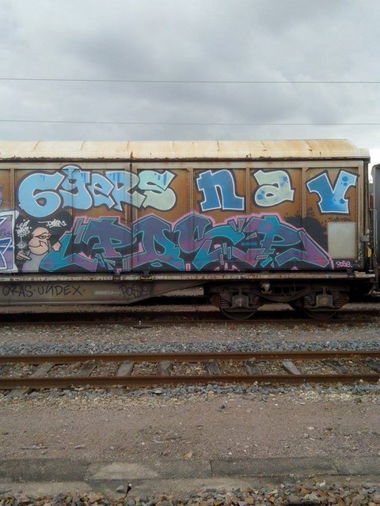 Graffiti Train in Mundolsheim - Photo by strasbourgraffiti - fret, trains, 69ers