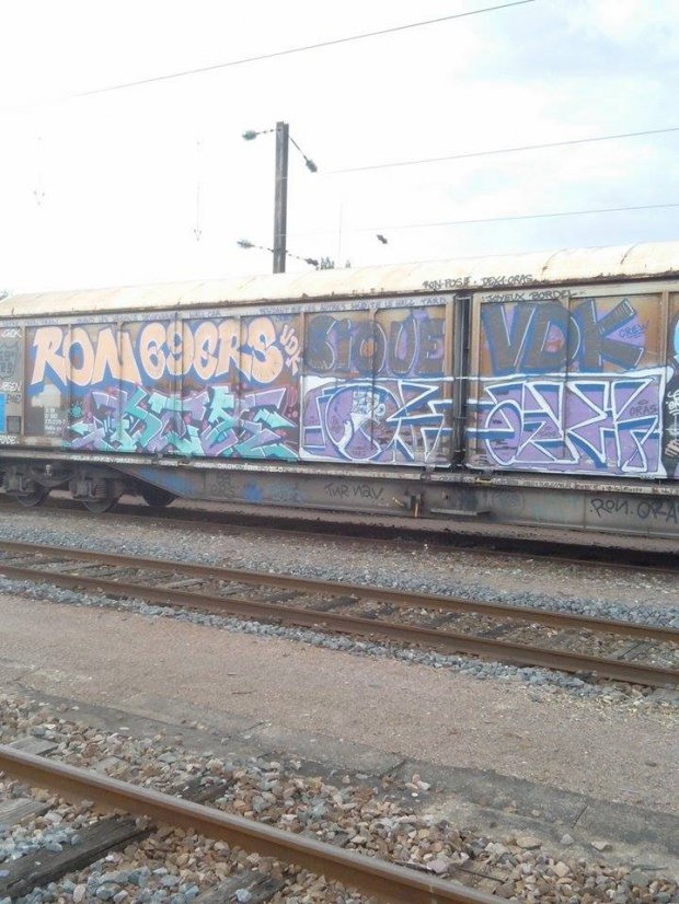 Graffiti Train in Mundolsheim - Photo by strasbourgraffiti - fret, strasbourg, train
