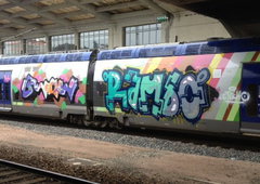 Graffiti Train in Strasbourg - Photo by strasbourgraffiti - Bwow, Rambo, trains (2013)