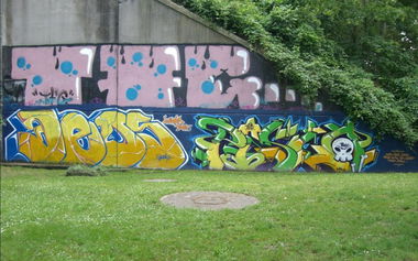 Graffiti Bombing in Schiltigheim - Photo by strasbourgraffiti - TFG, Pisko, Deos