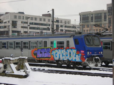 Graffiti Train - Photo by strasbourgraffiti - Oviol, Lts, 7crew
