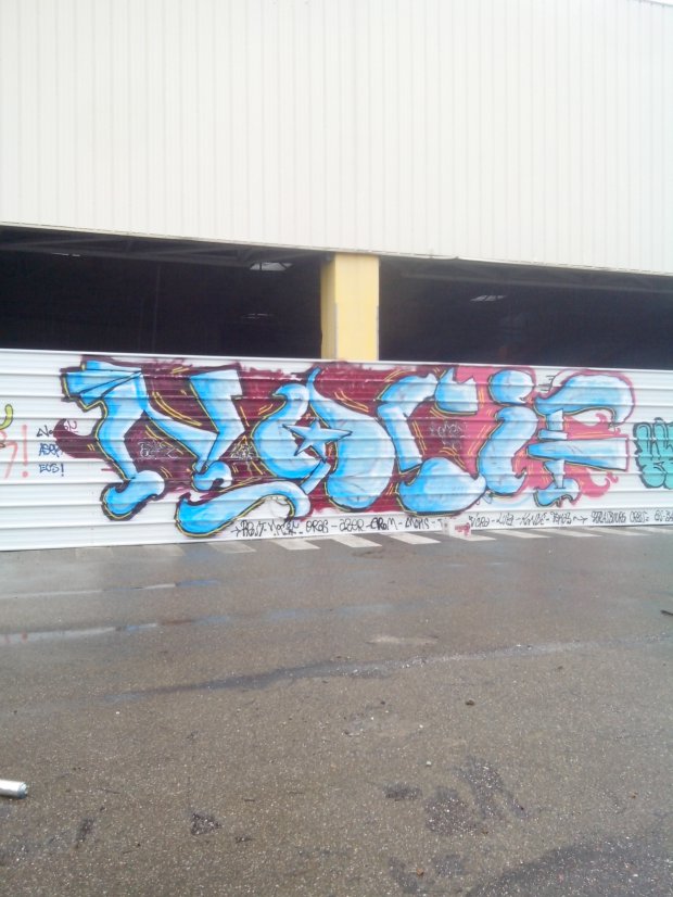Graffiti Wall in Schiltigheim - Photo by strasbourgraffiti - Nocif, bak, sbg (2014)
