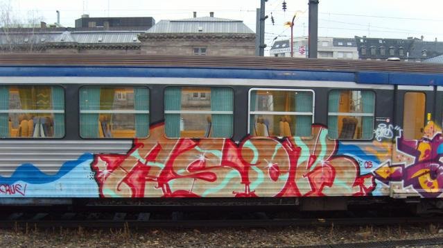 Graffiti Train - Photo by strasbourgraffiti - Asor, trains, strasbourg