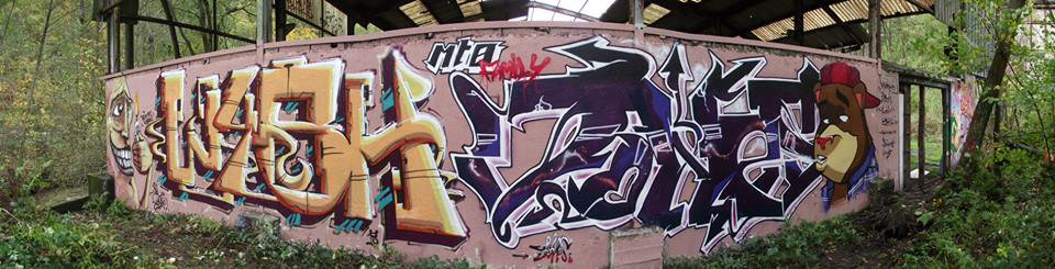Graffiti Wall - Photo by strasbourgraffiti - Wash, Jones, strasbourg (2014)