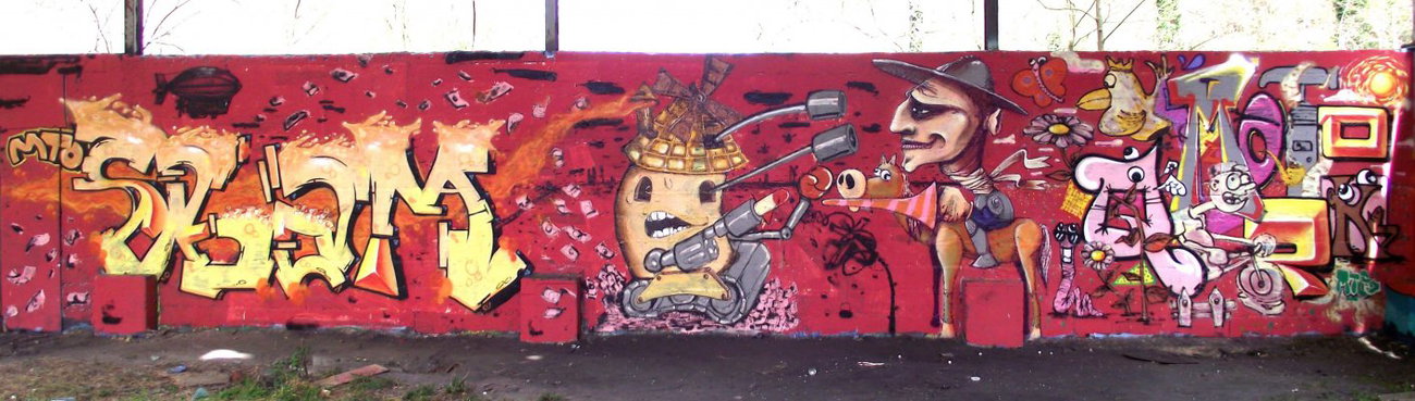 Graffiti Wall - Photo by strasbourgraffiti - sbam, qmrk, mto (2014)