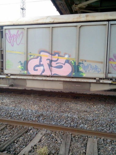 Graffiti Train in Mundolsheim - Photo by strasbourgraffiti - trains, fret, strasbourg (2014)