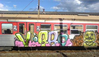 Graffiti Train - Photo by strasbourgraffiti - Vibro, trains
