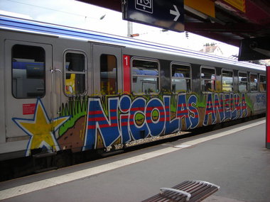Graffiti Train - Photo by strasbourgraffiti - Nicolas, Anelka