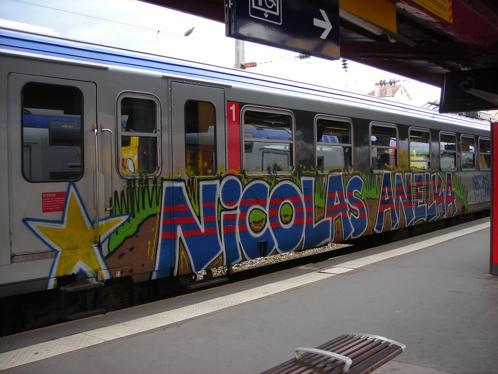 Graffiti Train - Photo by strasbourgraffiti - Nicolas, Anelka