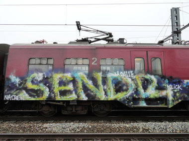 Graffiti Train - Photo by strasbourgraffiti - Sendr, trains, NA