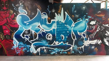 Graffiti Wall - Photo by strasbourgraffiti - maou, wrk, 1663 (2014)