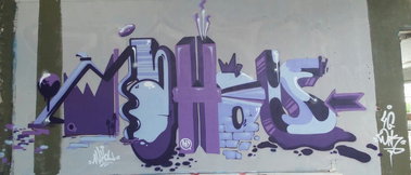 Graffiti Wall - Photo by strasbourgraffiti - mahou, wrk, 1663 (2014)