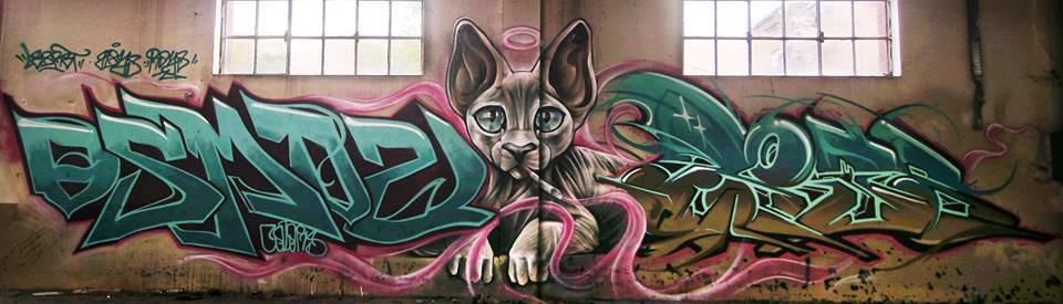 Graffiti Wall in Bischheim - Photo by strasbourgraffiti (2014)