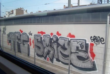 Graffiti Bombing - Photo by strasbourgraffiti - tfg, srize