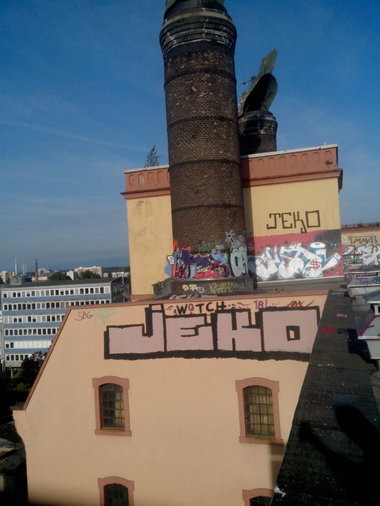 Graffiti Wall - Photo by strasbourgraffiti - jeko, jones, rooftop (2014)