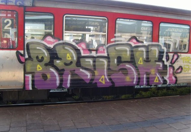 Graffiti Train - Photo by strasbourgraffiti - brush, train