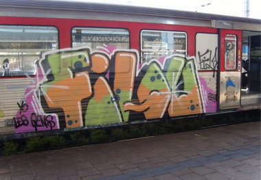 Graffiti Train - Photo by strasbourgraffiti - Filou, train