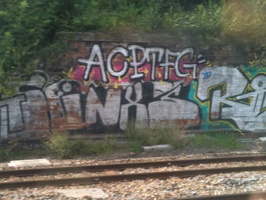 Graffiti Bombing in Strasbourg - Photo by strasbourgraffiti - acp, tfg, inxs