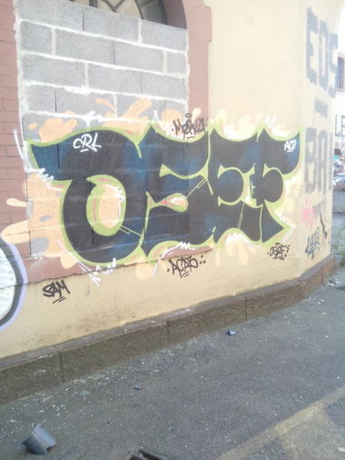 Graffiti Wall in Schiltigheim - Photo by strasbourgraffiti - osef, crl, acp (2014)