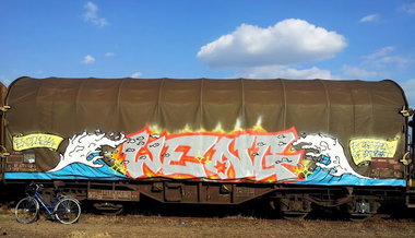 Graffiti Train - Photo by strasbourgraffiti - Weng, TFG, LZR
