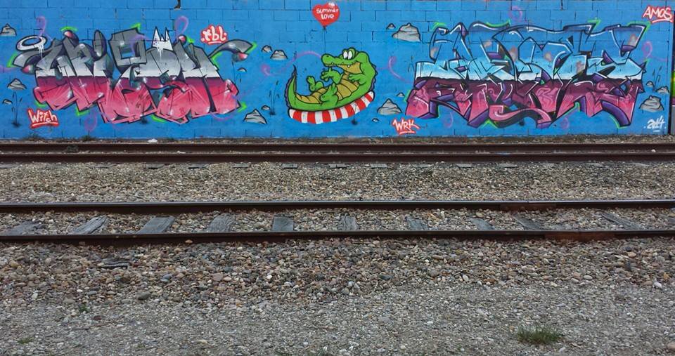 Graffiti Wall - Photo by strasbourgraffiti - witsh, amos, tbl (2014)