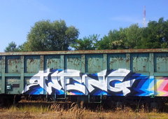 Graffiti Train - Photo by strasbourgraffiti - weng, fret