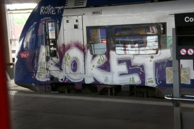 Graffiti Train in Metz - Photo by strasbourgraffiti - roket