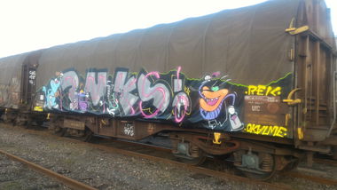 Graffiti Train - Photo by strasbourgraffiti