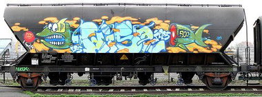 Graffiti Train - Photo by strasbourgraffiti