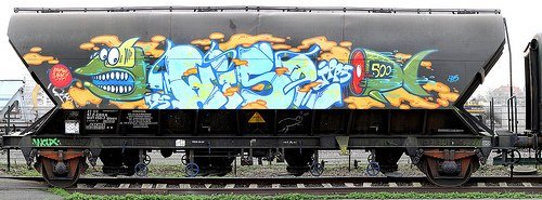 Graffiti Train - Photo by strasbourgraffiti