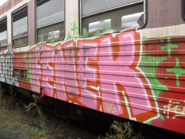 Graffiti Train - Photo by strasbourgraffiti