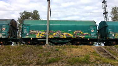 Graffiti Train - Photo by strasbourgraffiti