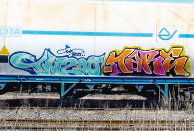 Graffiti Train - Photo by strasbourgraffiti