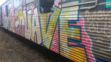 Graffiti Train - Photo by strasbourgraffiti